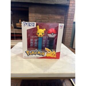 Pokemon Pikachu + Poke Ball 2 Pack Pez Dispenser & Candy Gift Set New Sealed Box